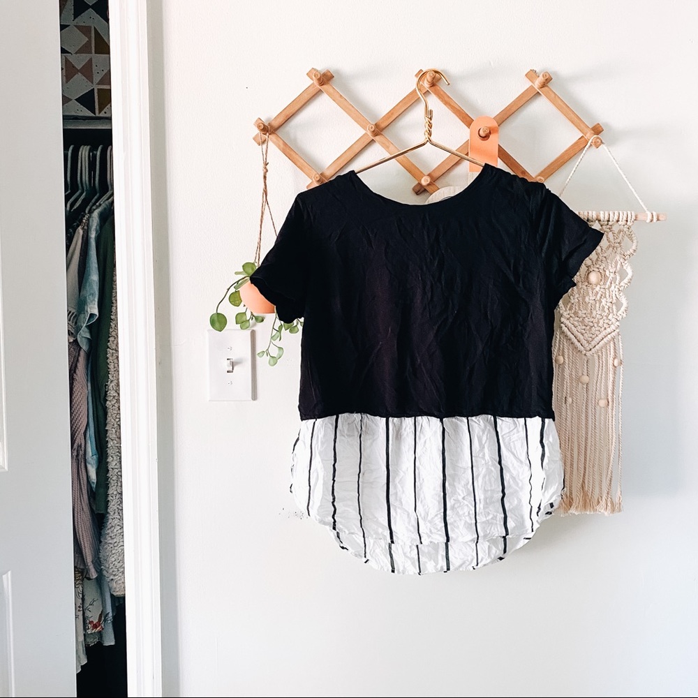 F21 • two-toned top striped